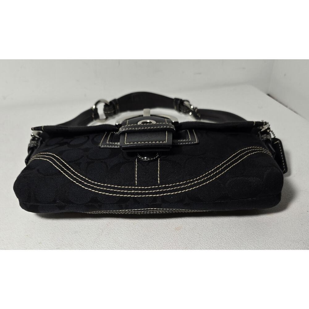 COACH Y2k Vintage Black Jacquard Soho Shoulder Top Handle Handbag 6280 EUC - Picture 2 of 14